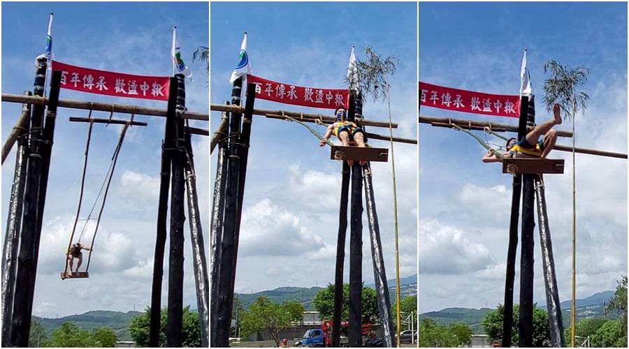 礁溪慶中秋鞦韆試盪 鄉長+議員跟著高手試膽量 礁溪慶中秋鞦韆試盪 鄉長+議員跟著高手試膽量