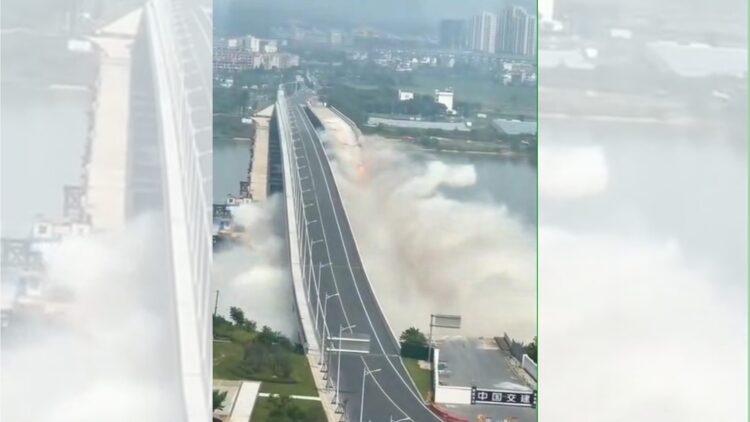 影音/服役近20年 江西贛江大橋老橋爆破拆除